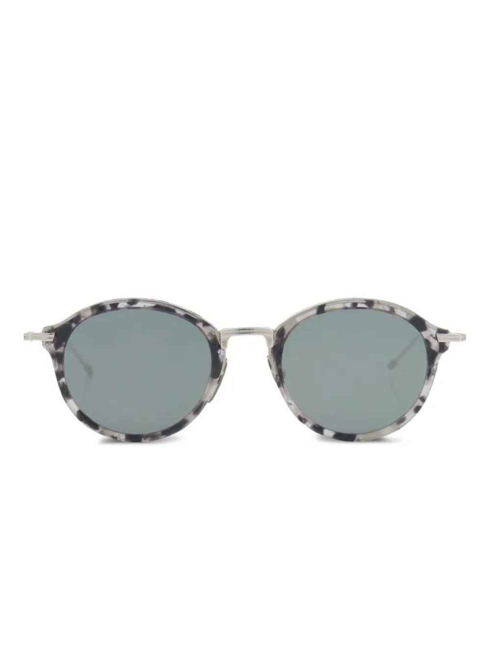 

Солнцезащитные очки в круглой оправе из черепахового панциря Thom Browne Eyewear, серый