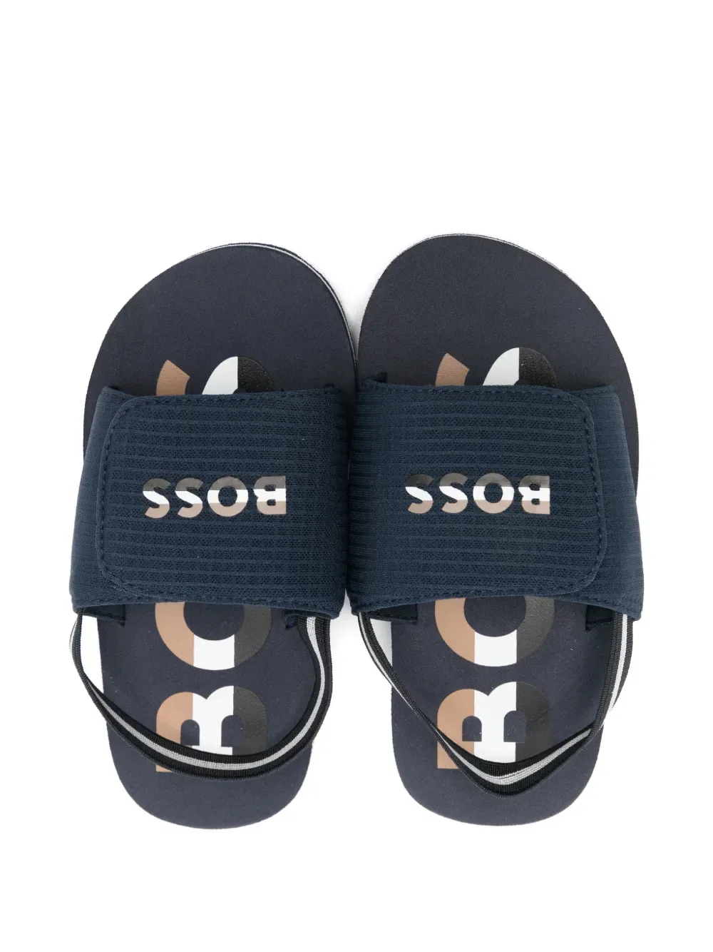 Сандалии с ремешком с логотипом Boss Kidswear, синий — фото 3