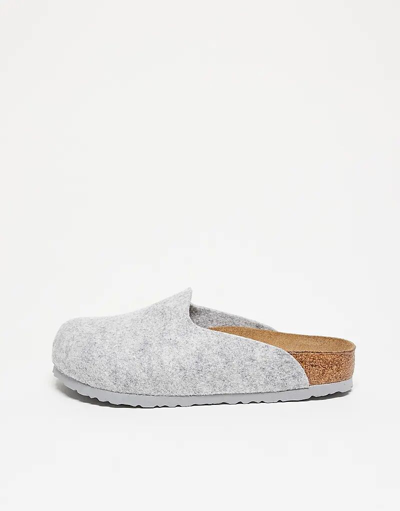 Тапочки Birkenstock Amsterdam Homeshoes светло-серого цвета — фото 2