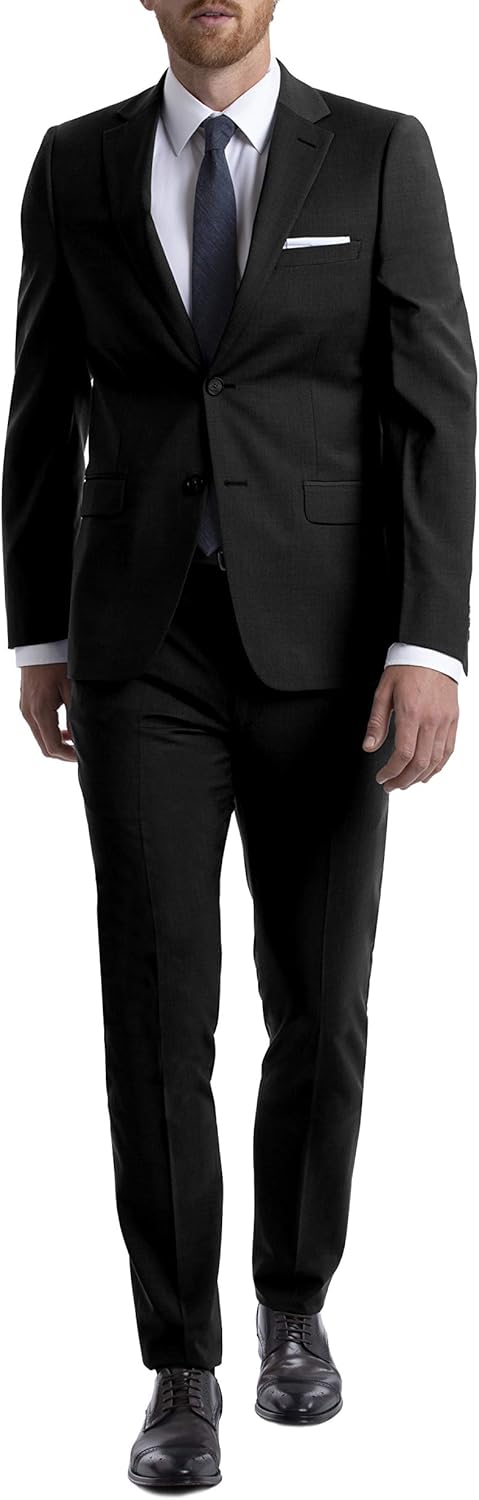 

Мужской костюм Calvin Klein Premium Skinny Fit, отдельные детали | Эластичная ткань, Black