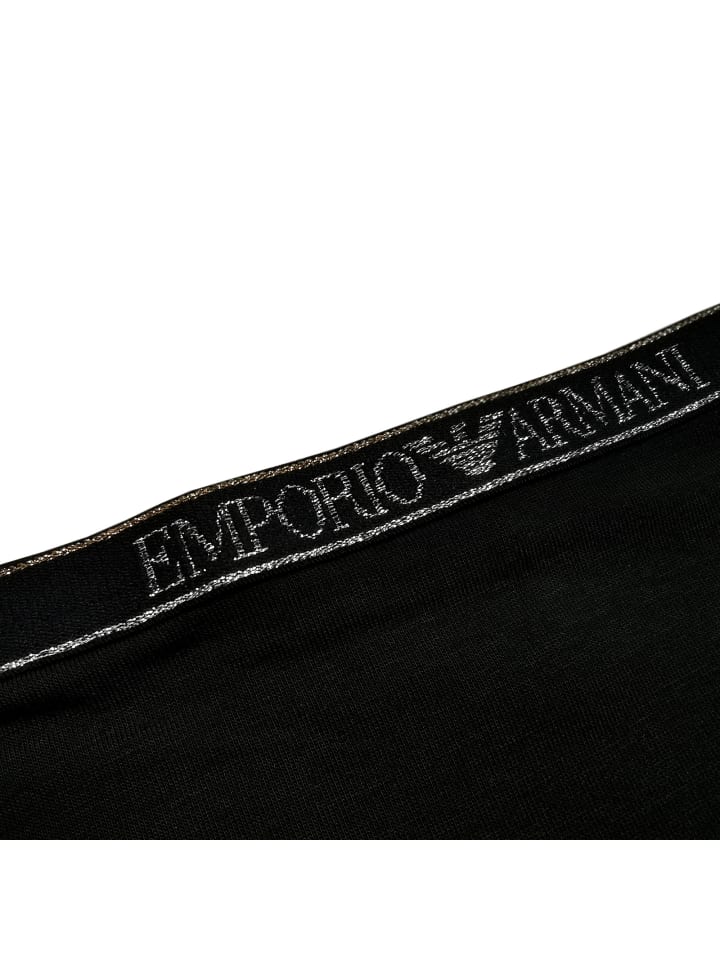 Emporio Armani Комплект из 2 трусов-бриджей бразильского типа черного цвета — фото 3