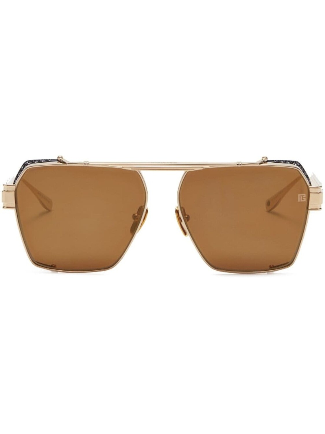 

Balmain Eyewear солнцезащитные очки Premier в квадратной оправе, коричневый