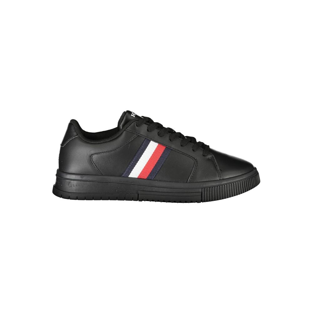 

Черные кожаные мужские кроссовки Tommy Hilfiger