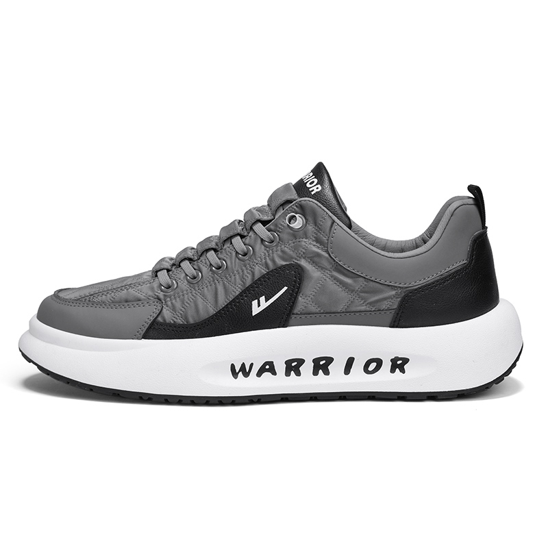 

WARRIOR Низкие повседневные кроссовки мужские серо-черные, цвет Gray/Black