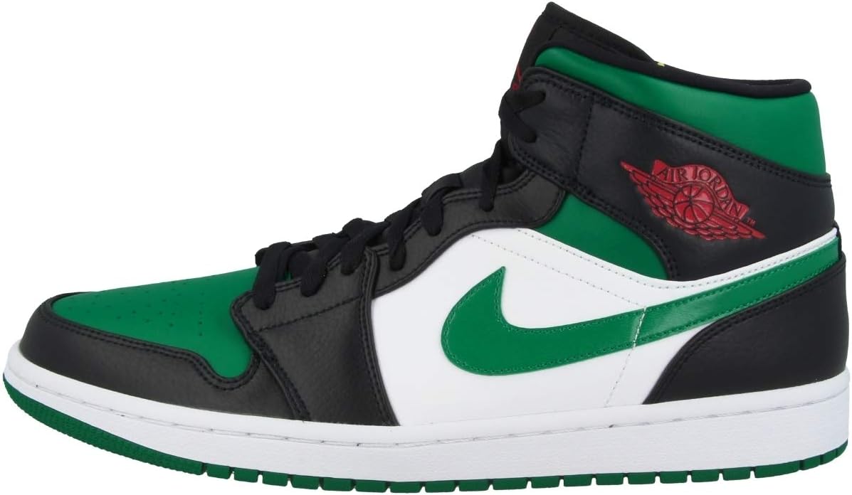 Мужские баскетбольные кроссовки Nike Air Jordan 1 Mid, черный/зеленый/белый/красный