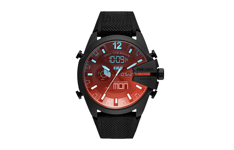 

Dz4548 Mega Chief Chronograph 51mm DIESEL, черный ремешок