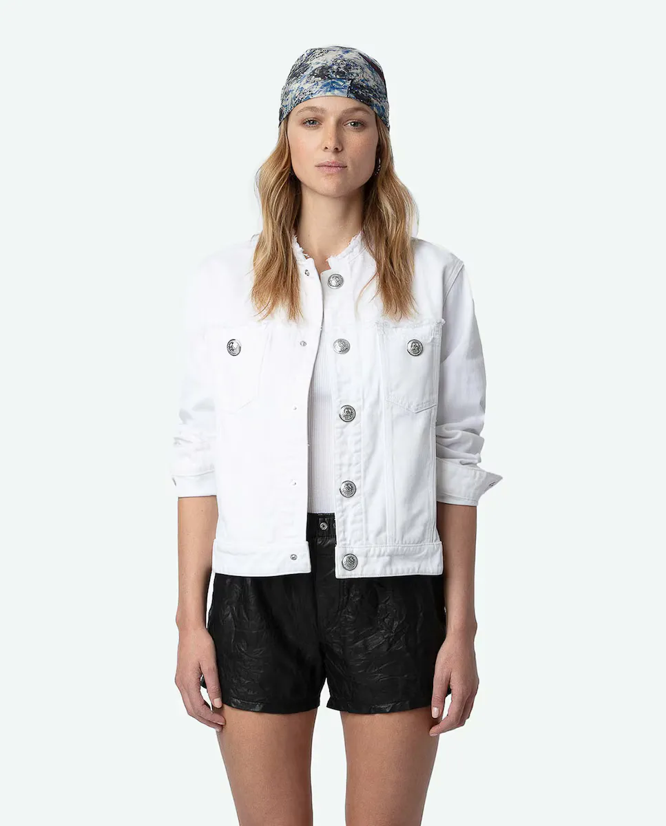 

Kaely женская джинсовая куртка из 100% хлопка Zadig & Voltaire, белый