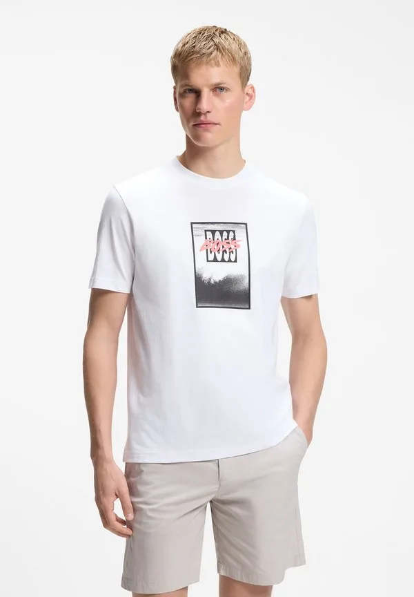 Футболка с принтом te_dj Boss, White