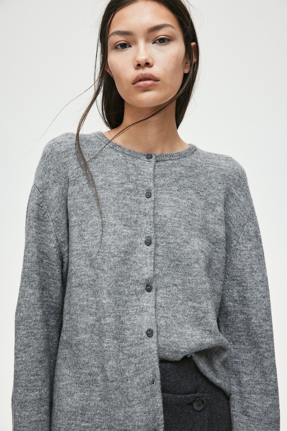 

Кардиган свободного кроя H&M, серый