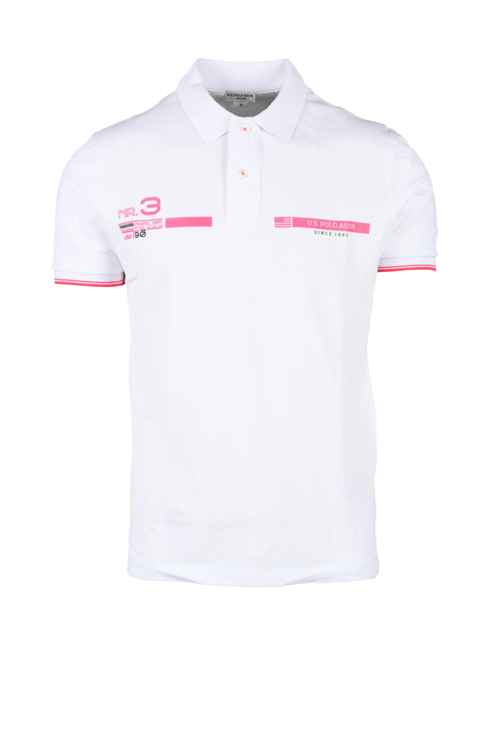 

Поло U.S. Polo Assn. с контрастными деталями, белый