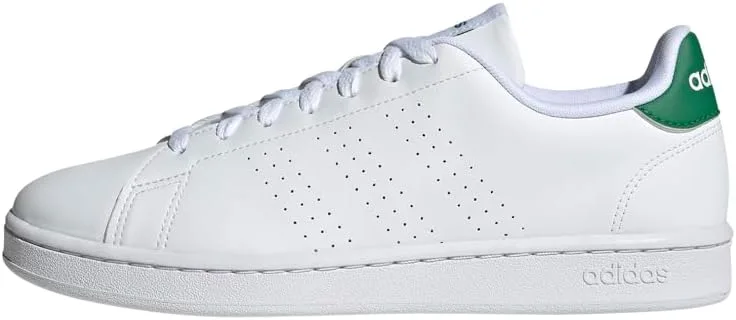 Мужские кожаные кроссовки Adidas Advantage Premium, белый/зеленый