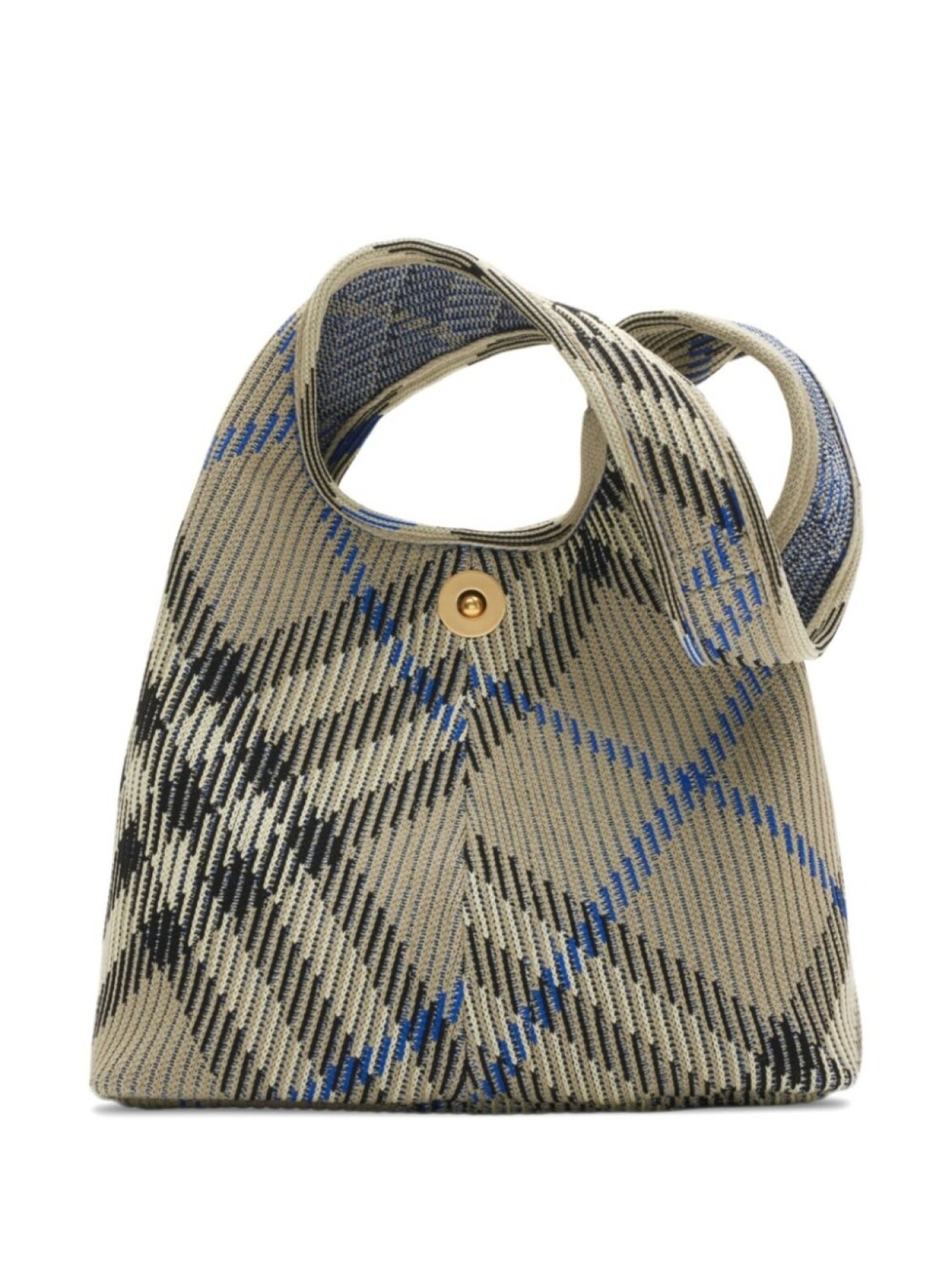 

Сумка Burberry маленькая клетчатая вязаная через плечо, серый