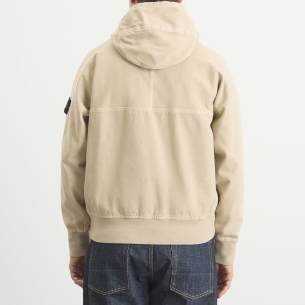 Панамская хлопковая куртка с капюшоном, эффект старой ткани Stone Island, Desert — фото 3