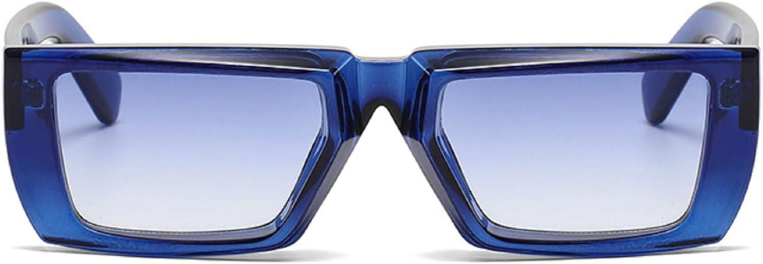 

Солнцезащитные очки Y2K для мужчин и женщин, модные прямоугольные солнцезащитные очки, дизайнерские квадратные очки для мужчин, солнцезащитные очки для женщин mincl, Blue