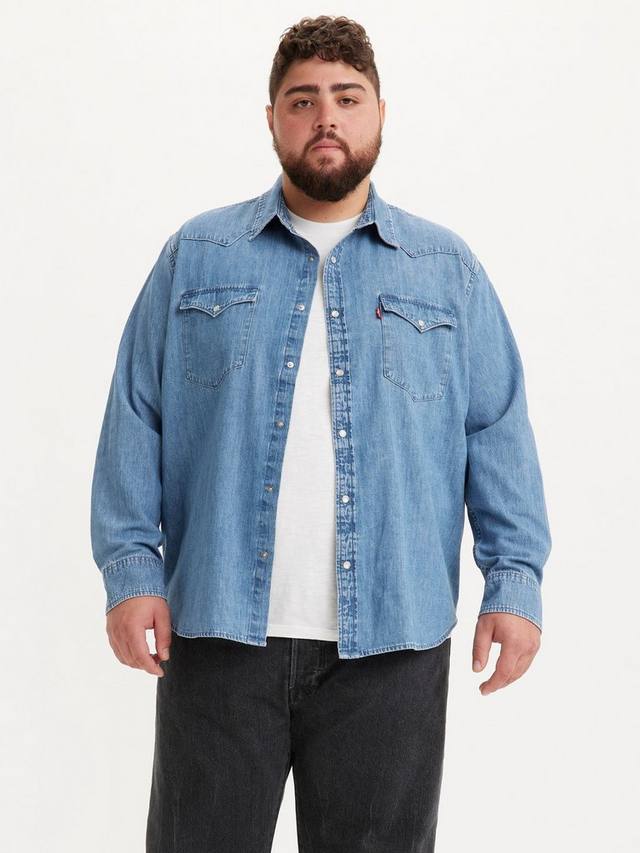 

Классическая вестерн рубашка Big & Tall из денима Levi's