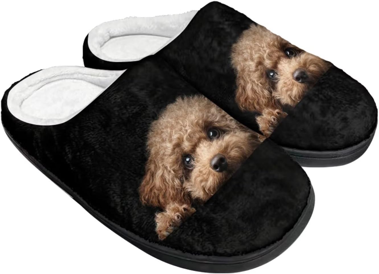 

Уютные пушистые домашние тапочки для женщин и мужчин, закрытые плоские плюшевые хлопковые тапочки для дома, мягкая нескользящая резиновая подошва, тапочки для дома и улицы Wanzuoeng, черный/коричневый