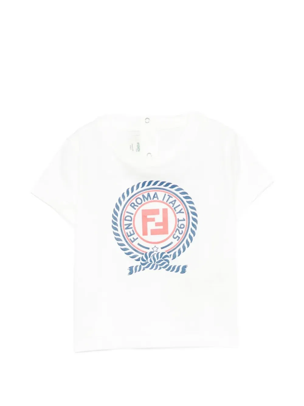 Футболка с логотипом FF Fendi Kids, белый