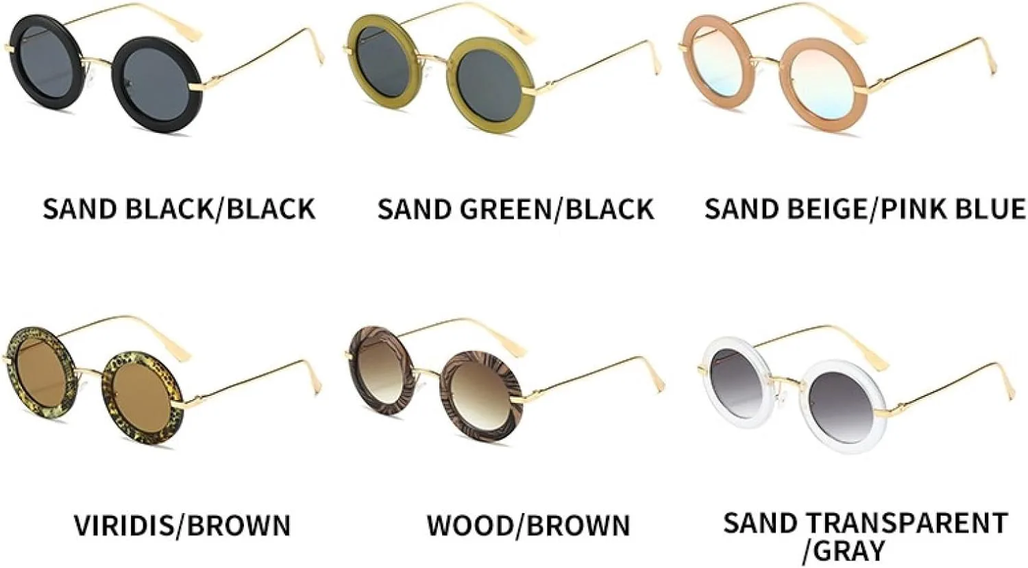 

Солнцезащитные очки с защитой от УФ-излучения UV400 | Круглая легкая оправа | Для женщин и мужчин | Для занятий спортом на открытом воздухе и вождения DSVIGF, Black