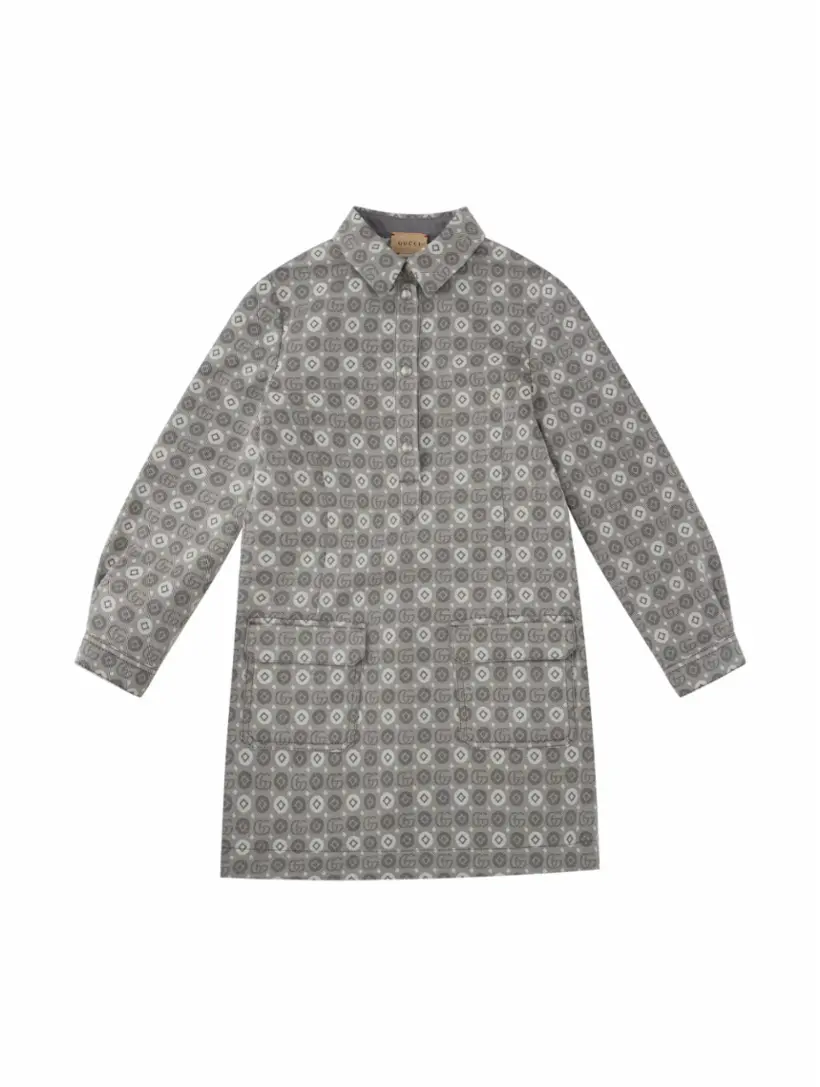 

Платье-рубашка GG Square Gucci, серый