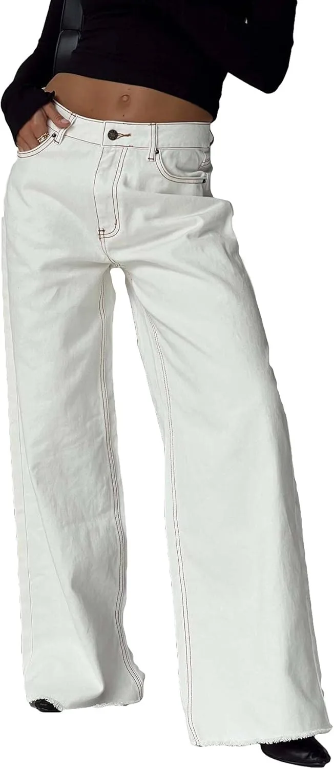 

Женские джинсы baggy Y2K с низкой посадкой и прямыми штанинами Doloame