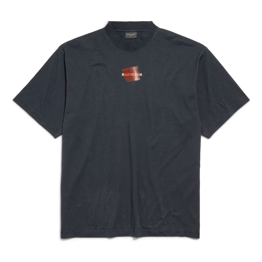

Футболка Balenciaga Taped Balenciaga Back T-Shirt 'Black', черный