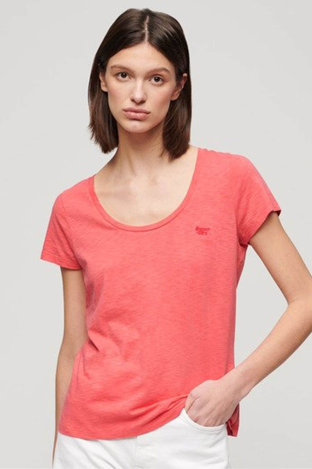 

Футболка с широким вырезом Superdry, оранжевый