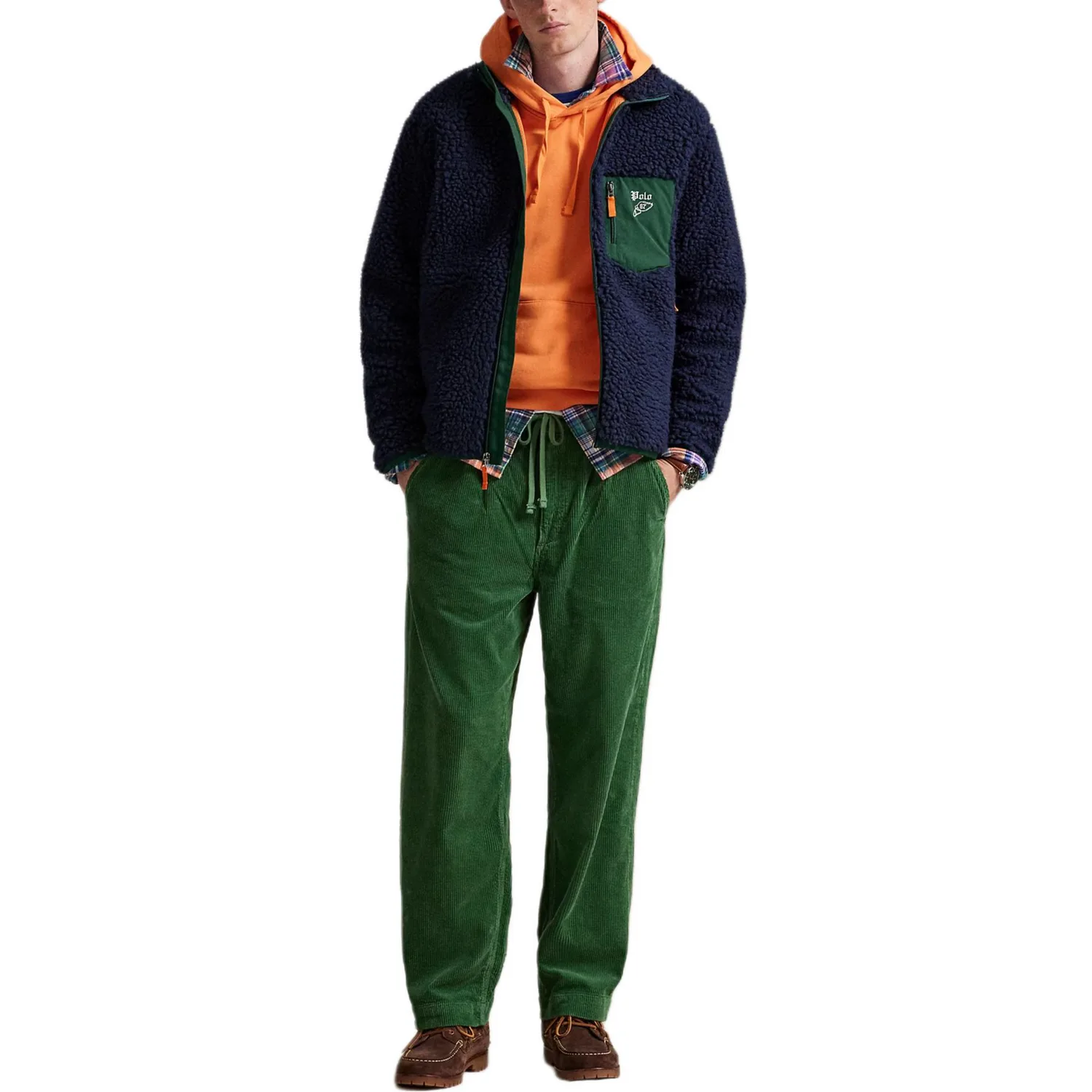 Флисовая куртка на молнии Polo Ralph Lauren, морской синий — фото 2