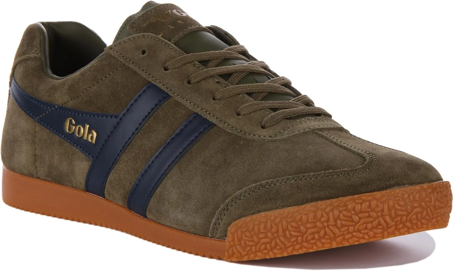 Кроссовки Gola Harrier Suede CMA192IE, темно-синий/хаки — фото 2