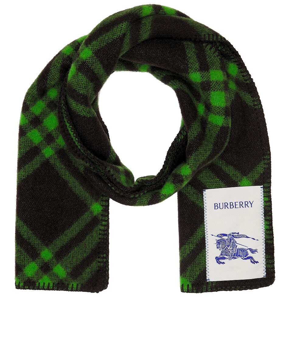 

Шерстяной шарф в клетку Tri Bar Burberry, цвет Shale