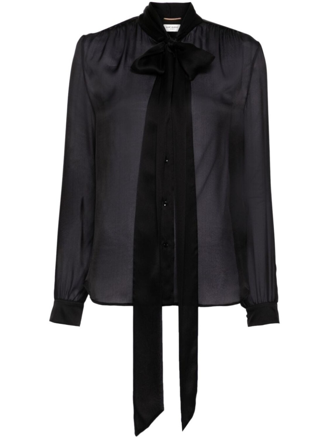 

Saint Laurent шелковая рубашка, черный