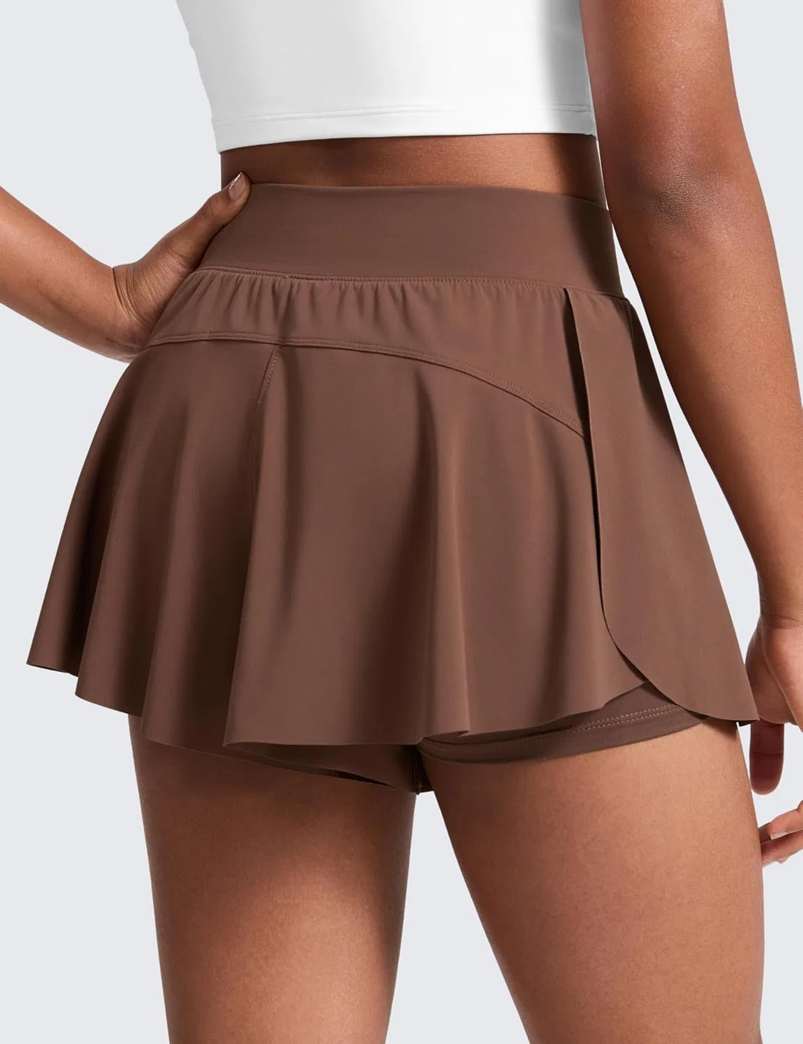 Детские шорты для активных игр CRZ YOGA, цвет Coffee Brown — фото 2