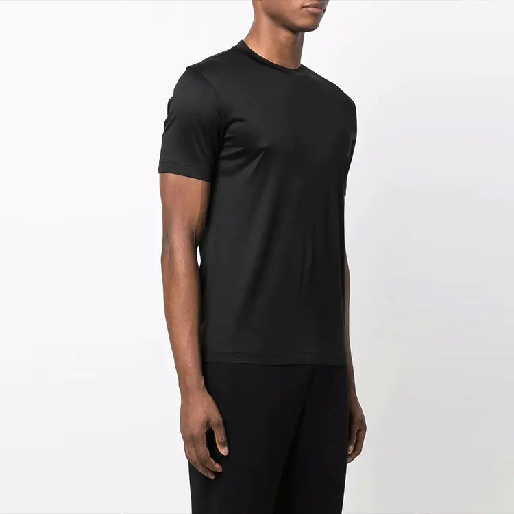Футболка с коротким рукавом и круглым вырезом EMPORIO ARMANI, черный — фото 3