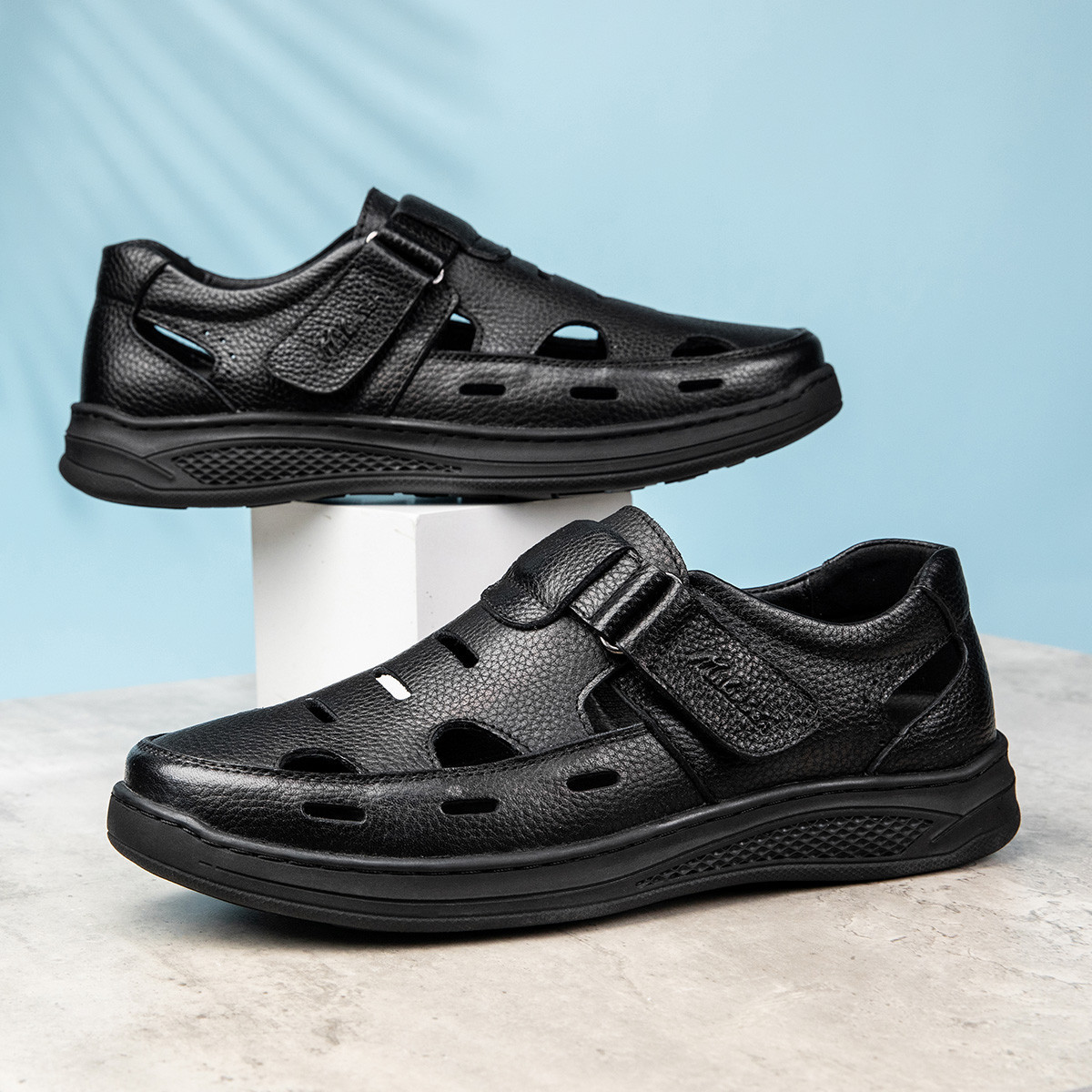 Mulinsen Мужские повседневные кроссовки Low Top черные, цвет Black — фото 3