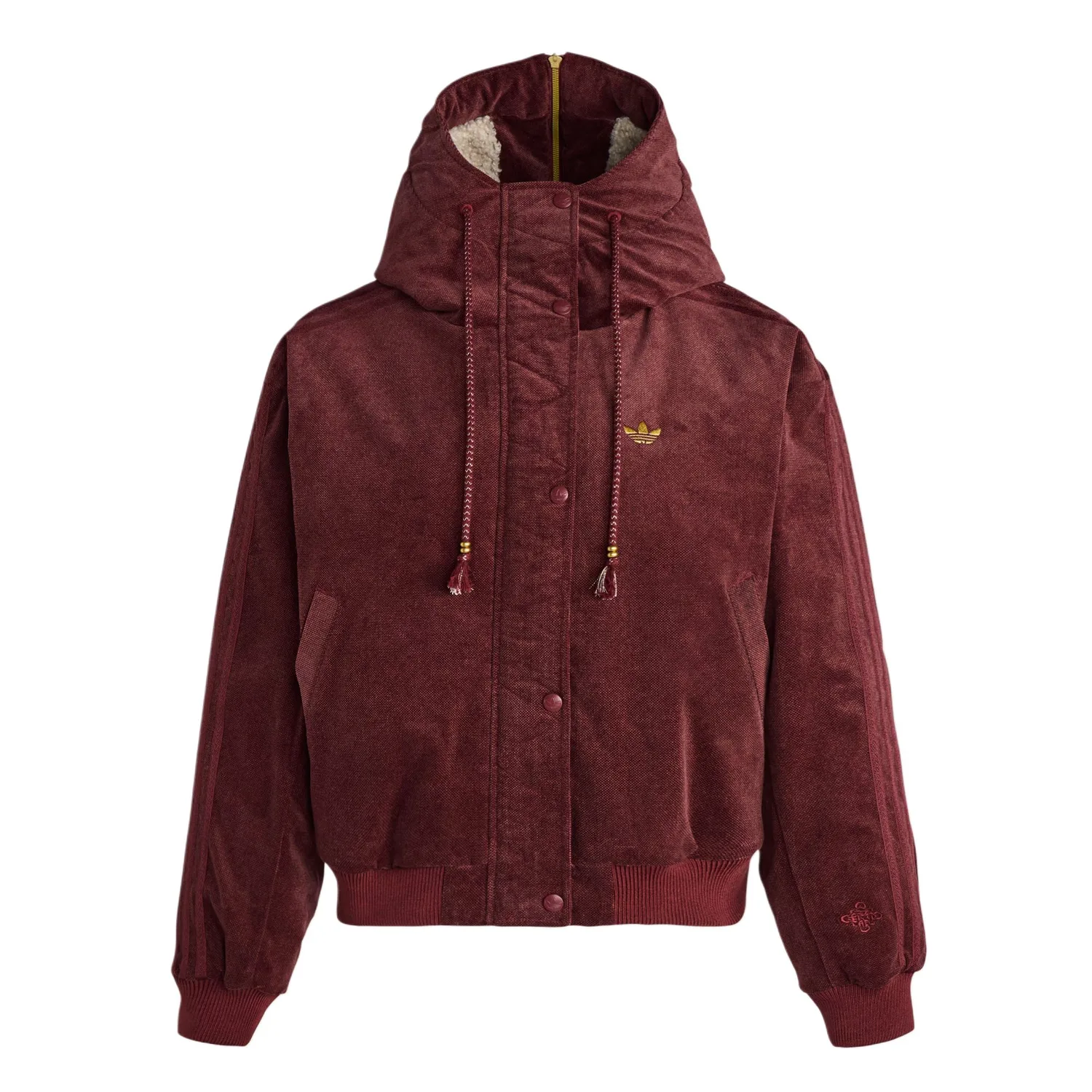 Утепленная куртка-пуховик женская Adidas Originals, бордовый
