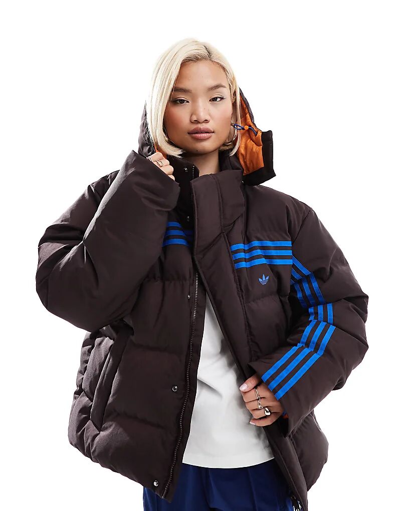 

Премиальное пуховое пальто 70-х годов коричневого цвета adidas Originals