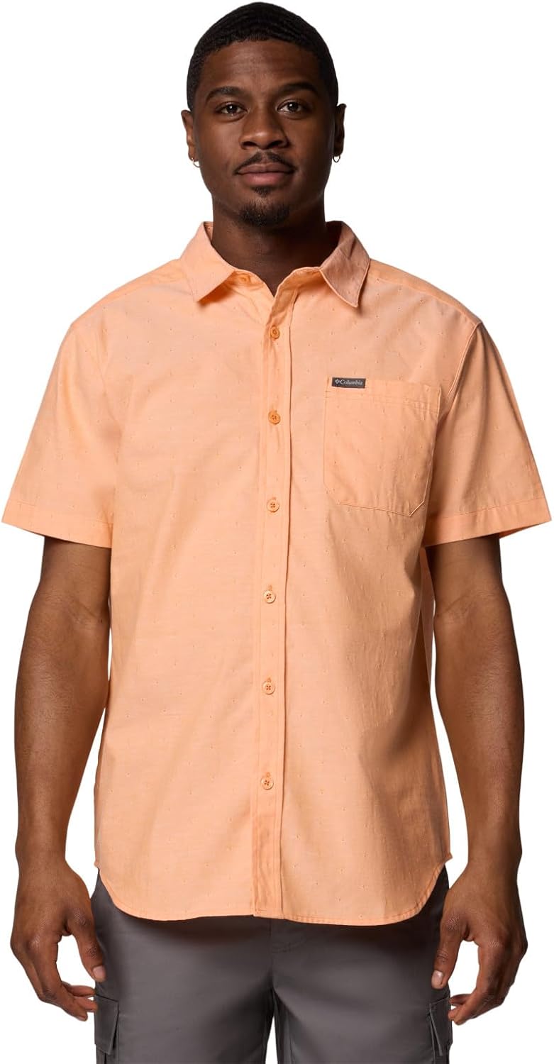 

Columbia мужская рубашка с коротким рукавом Rapid Rivers, Koi Diamond Dobby Chambray
