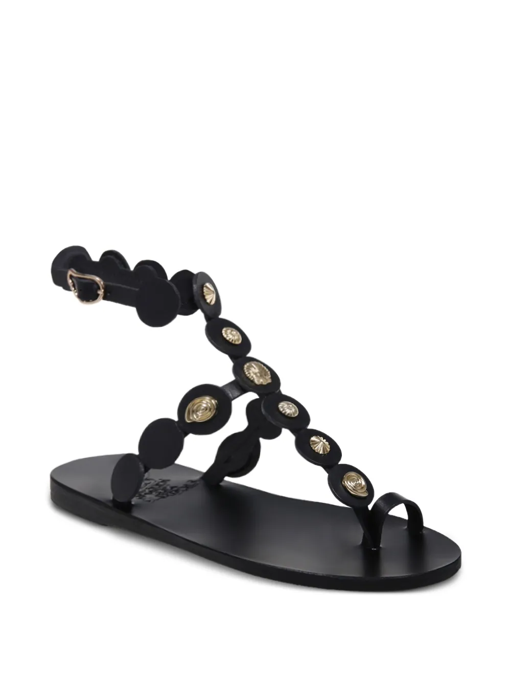 Сандалии с декорированной пряжкой Ancient Greek Sandals, черный — фото 2