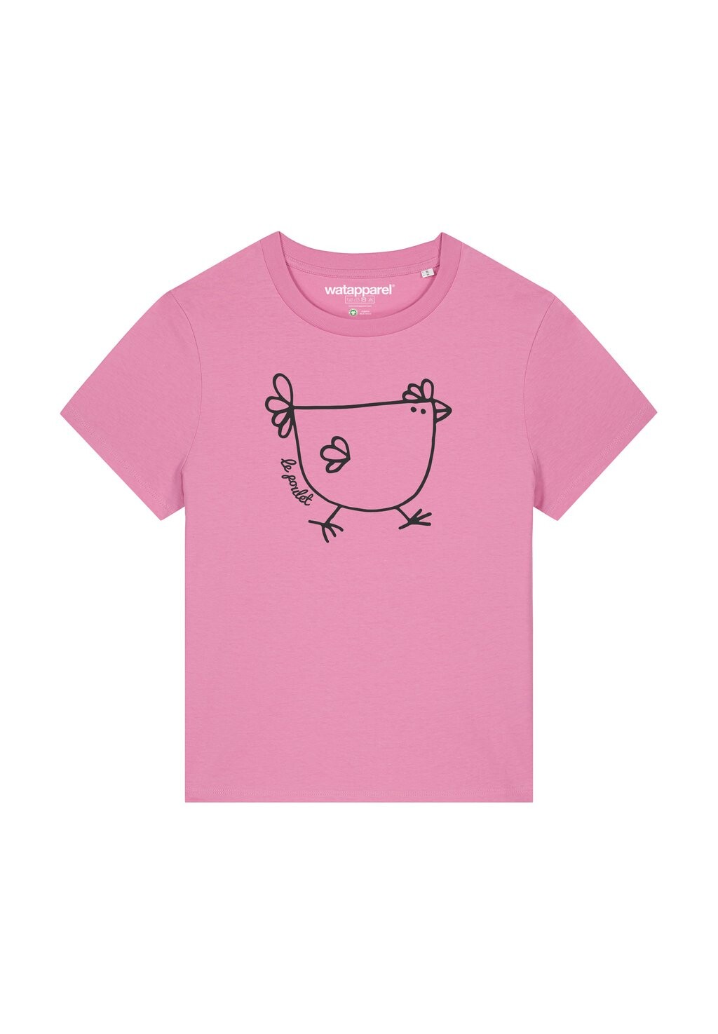 

Футболка с принтом LE POULET-DAS HUHN Watapparel, цвет bubble pink