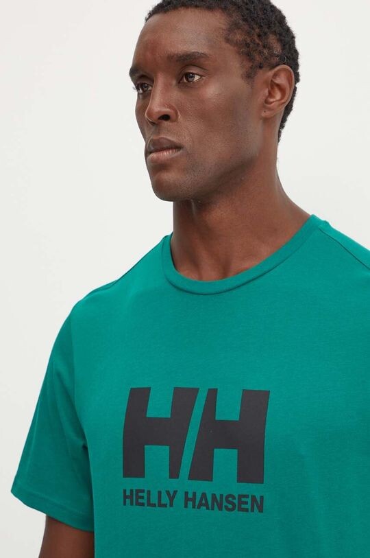 

Хлопковая футболка с логотипом HH Helly Hansen, зеленый