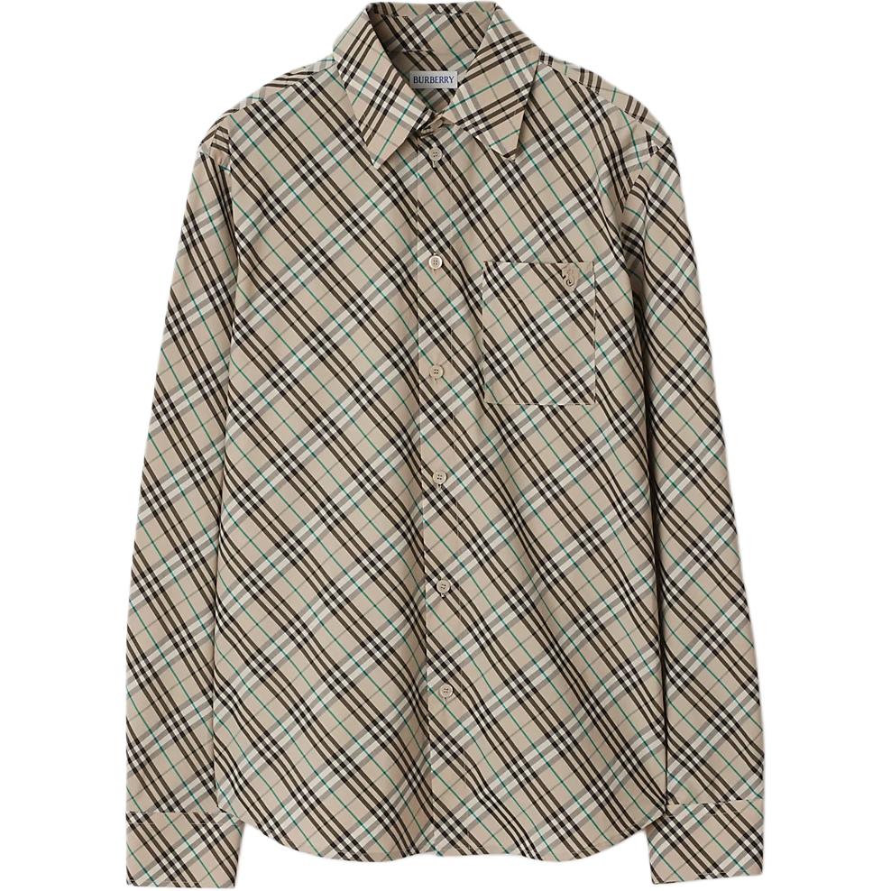 Рубашка Burberry Винтажная Хлопковая Клетчатая, Мультиколор — фото 3