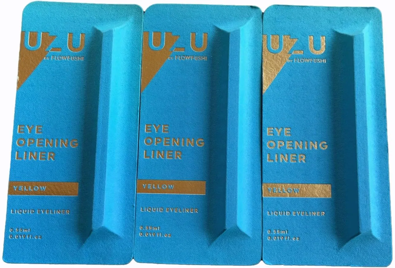 Подводка для глаз UZU BY FLOWFUSHI Eye Opening Liner, набор 3 шт., желтый