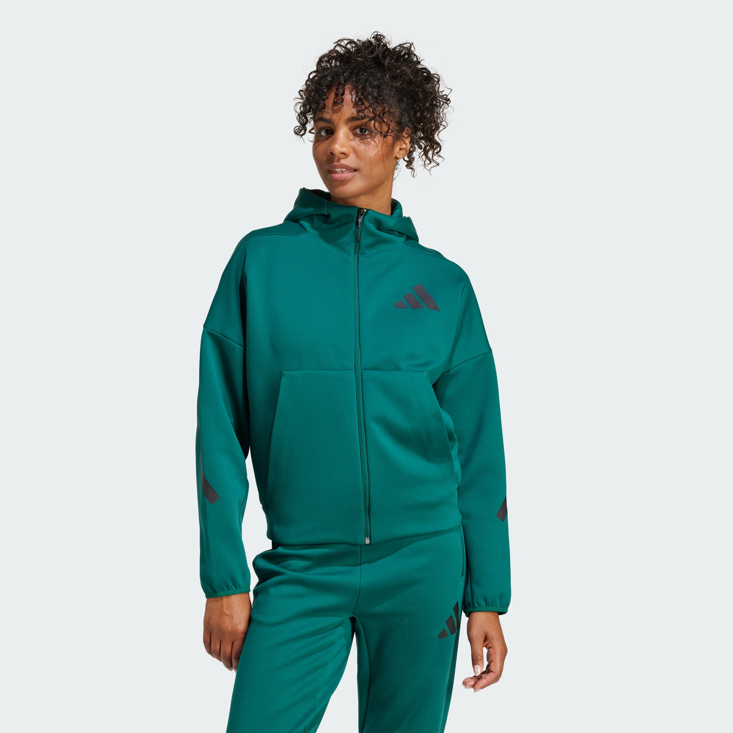 

Женская толстовка с капюшоном adidas adidas ZNE Full-Zip, цвет collegiate green
