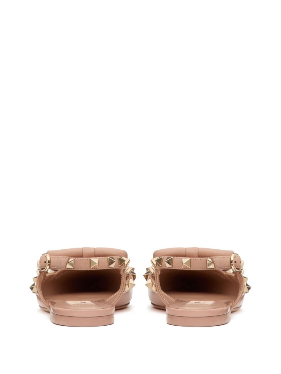 Valentino Garavani балетки Rockstud Bow с ремешком на пятке, розовый