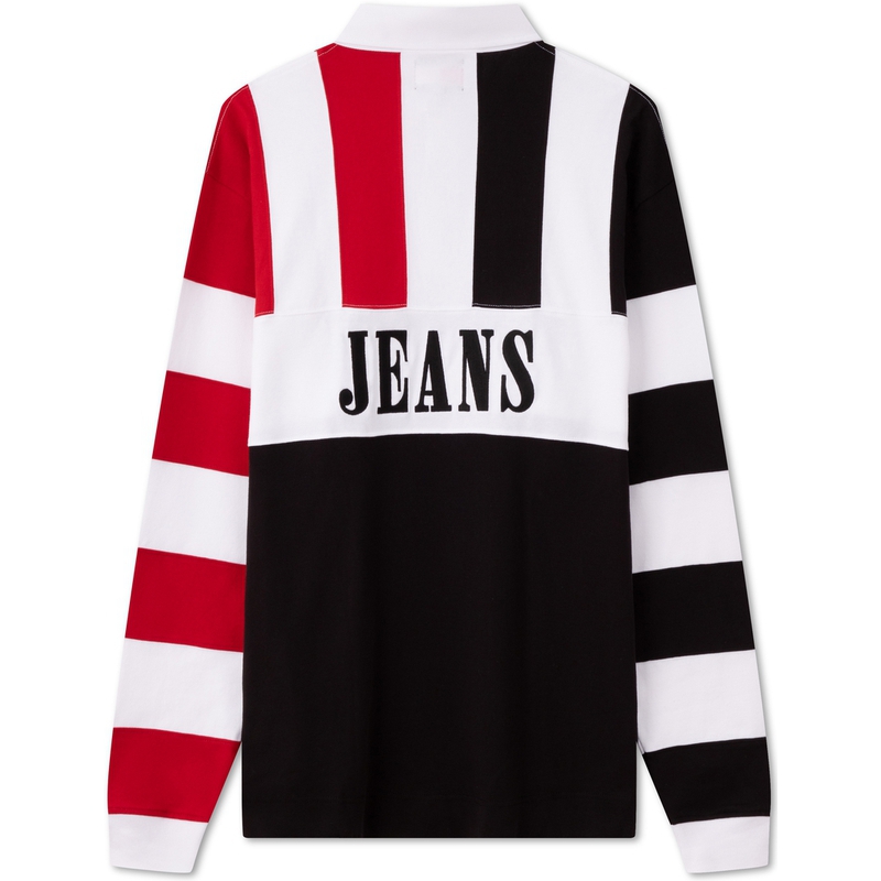 Футболка поло унисекс черная белая красная разноцветная BDS Tommy Hilfiger — фото 3