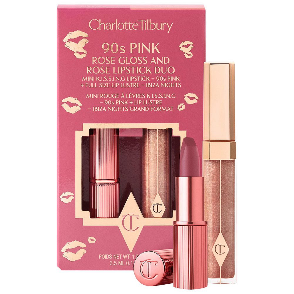 

Шарлотта Тилбери К Дуэт губной помады и блеска для губ Charlotte Tilbury, цвет 90s Pink