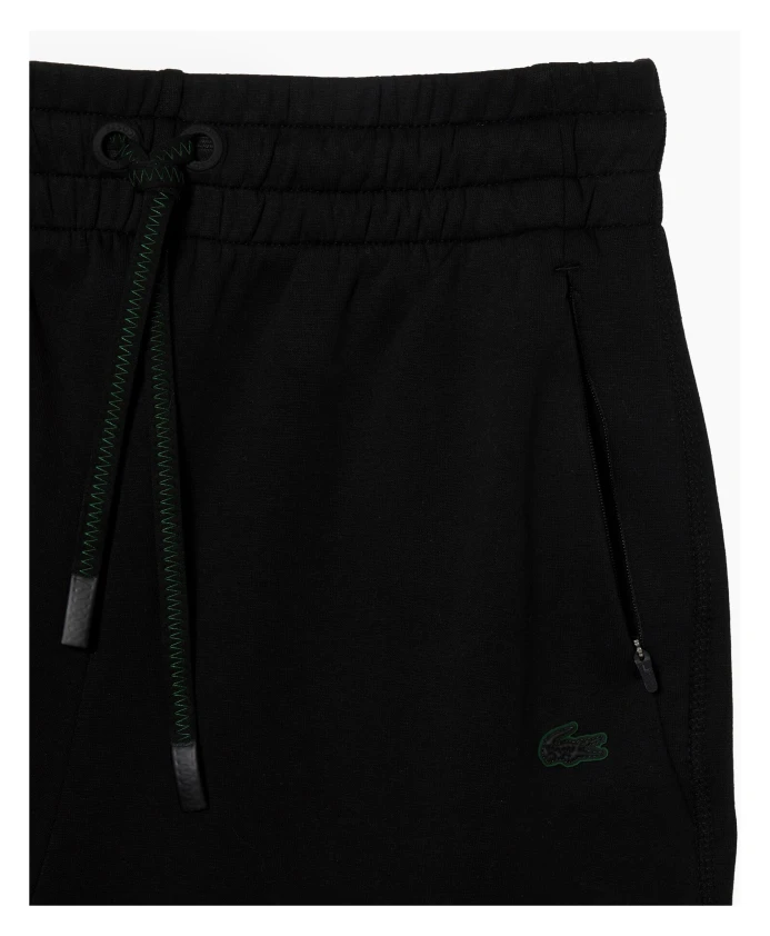 Штаны спортивные Lacoste Survetement, двухслойные, черные — фото 2