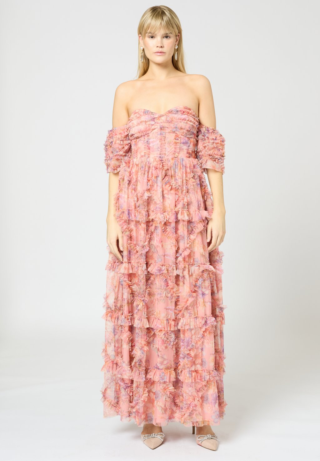 

Платье макси RUFFLE BEAUUT, мультиколор