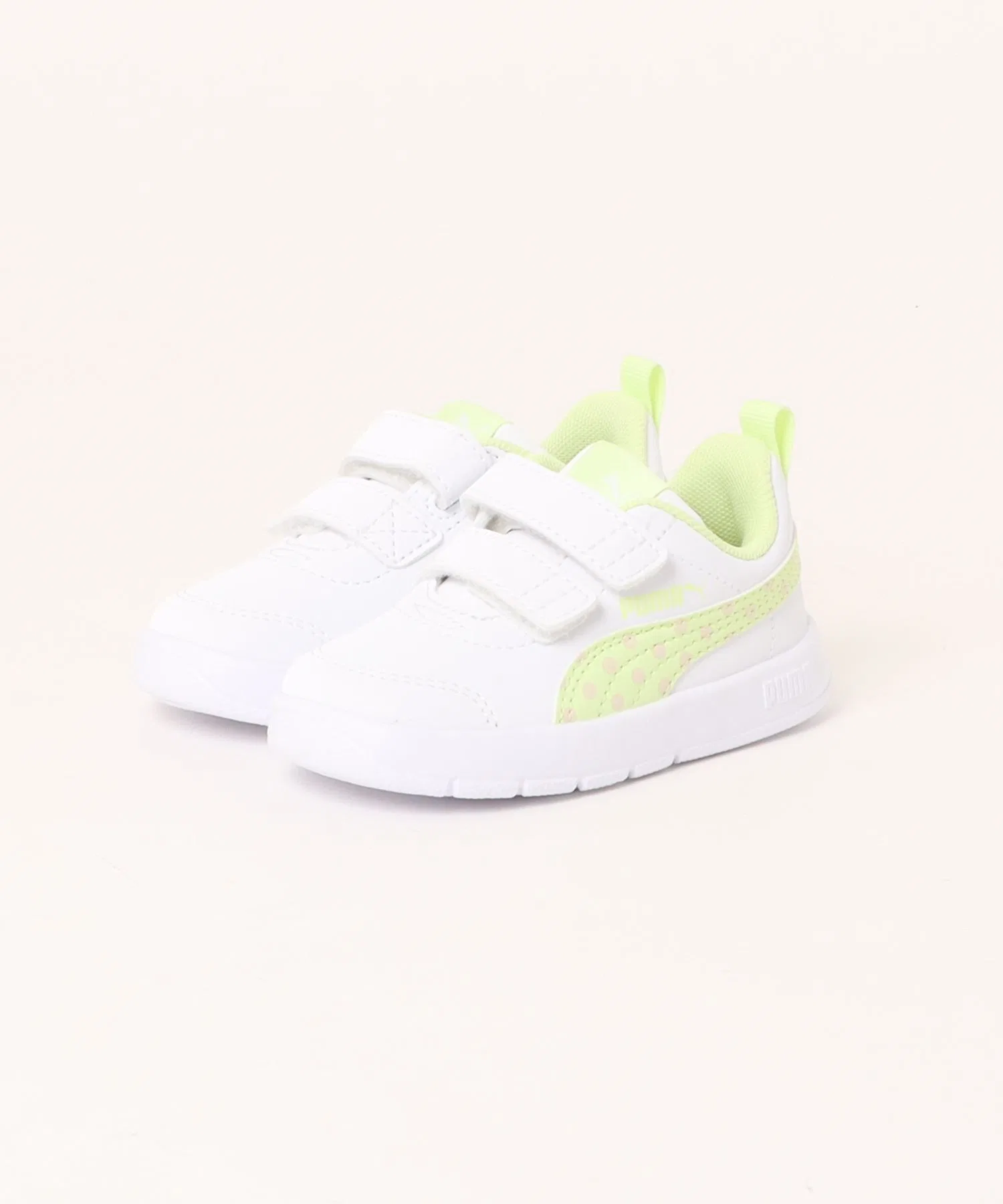 Детские кроссовки PUMA Courtflex V3 DOTTY V зелёные