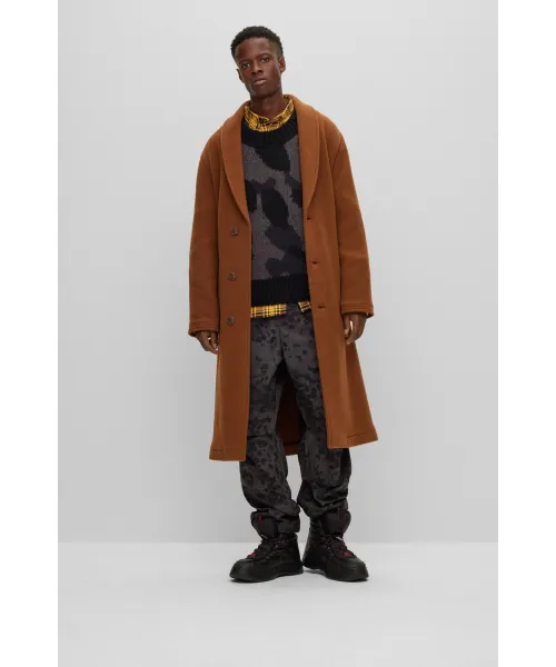 

Атласный свитер Oversize fit Hugo, серый