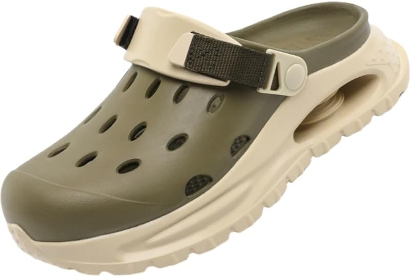 

Мужские средние по высоте антискользящие тапочки Clolinde - толстая амортизирующая подошва, дышащие, для городской носки и повседневной обуви на все сезоны, пляжная обувь, прочные и износостойкие сандалии, зеленый